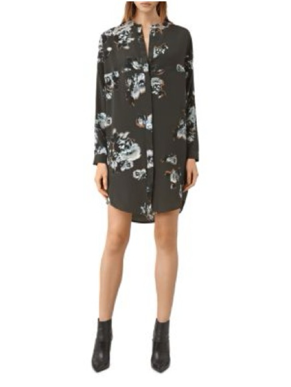 AllSaints Helle Flora Shirt Dress